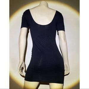 SCOOP BACK, 95% COTTON, Black Dress, Fitted, Stretchy, Forever 21- Medium